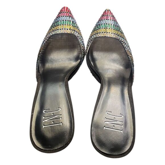 INC- International Concepts Women's Giralda Rhinestone Pointed Toe Mules Sz 8.5M - Picture 5 of 8